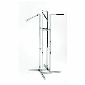 Hubert 22283 - Garment Rack, 4-way: (2) Straight Arms, (2) Slanted Arms