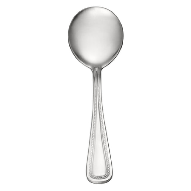 CAC China 3008-04 Black Pearl Bouillon Spoon 6-1/8"L Heavy Weight