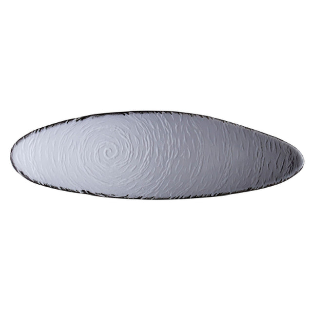 Steelite 6513G381 Oval Platter 15.75" X 4.75" X 0.875" Scape Glass