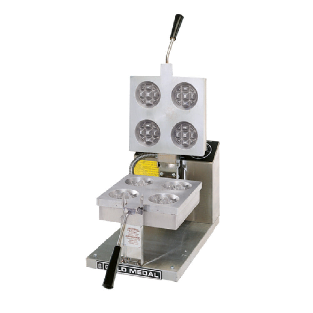 Gold Medal 5025 - Belgian Waffle Baker, Makes (4) Round Waffles Approximately 3-1/8” Diameter