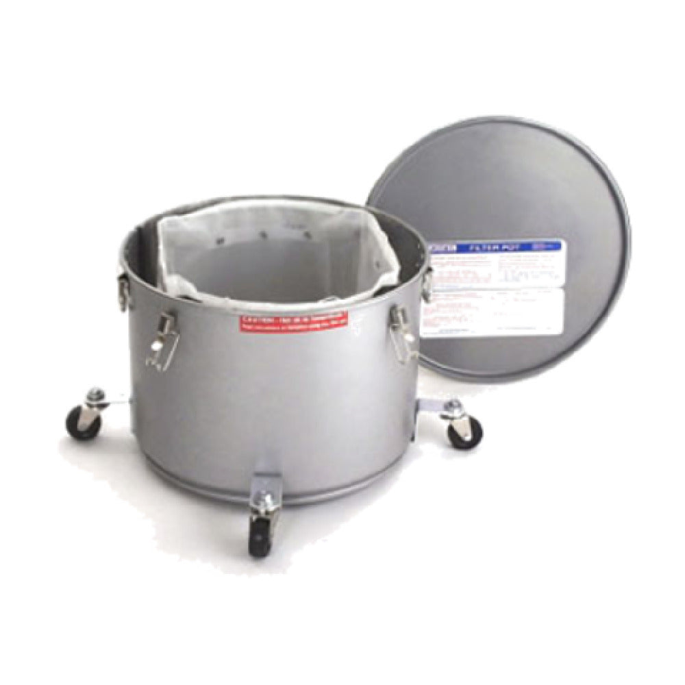 MirOil USA 40LC Low Profile Filter Pot For Safer Filtering & Handling Of Hot Oil 35 Lb. Oil Capacity