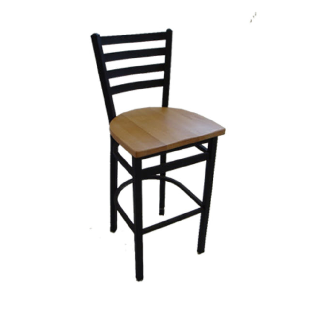 JMC Furniture WHITE HORSE CLEAR COAT BARSTOOL WOOD White Horse Barstool Indoor Use