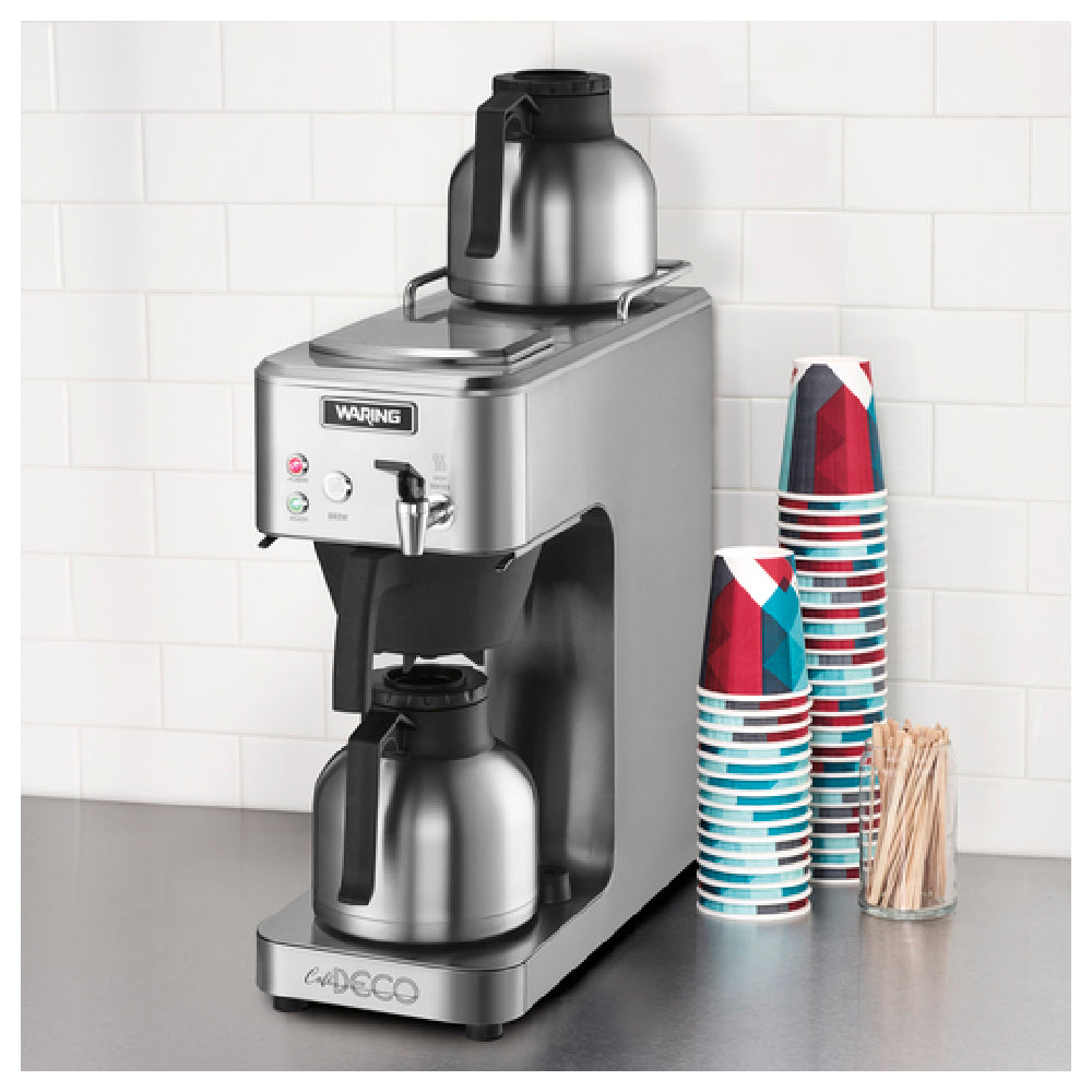 Waring WCM60PT - Café Deco™ Thermal Coffee Brewer, Built-in, Pour-over & Automatic Refill Features