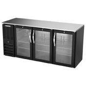 Beverage Air BBN72HC-G-B - Refrigerated Back Bar Storage Cabinet, Three-section, 72"W X 26-3/8"D X 34"H