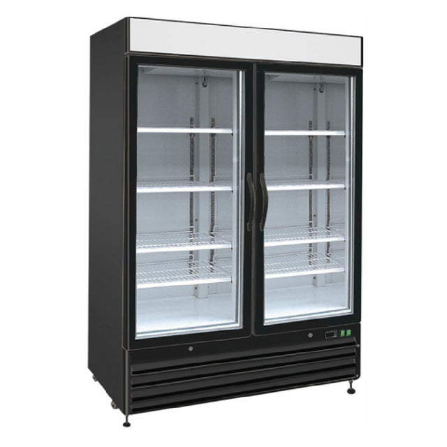 Hubert 69K-720 - Kratos® Merchandiser, Two Swing Glass Doors, 54"W