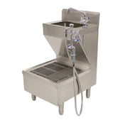 Advance Tabco 7-PS-COMBO Hand Sink With Pot Filler Sink Free Standing 14" Wide X 10" Front-to-back X 5" Deep Hand Sink