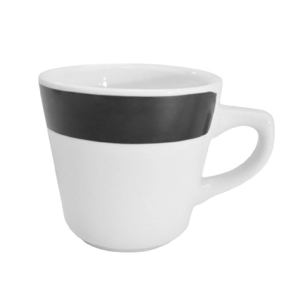 CAC China R-1-BLK Rainbow Coffee Cup 7-1/2 Oz. 3-1/4" Dia. X 3"H
