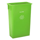 Alpine Industries ALP477-LGRN Slim Recyling/Trash Can 23 Gallon Capacity Imprinted With Recycling Symbol