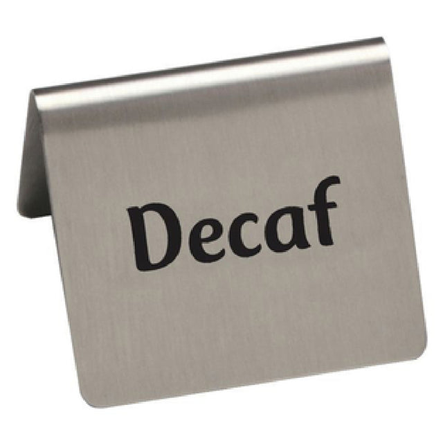 Hubert 79187 - Beverage Tent, "Decaf", 2-1/2" X 2" X 2-3/16"H