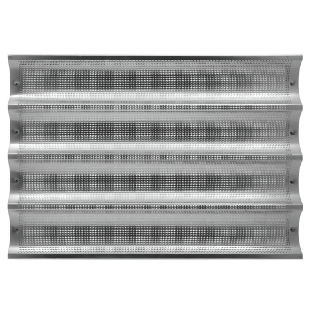 Hubert 28148 - Baguette/French Bread Pan, Holds (4) Long Rolls, 26" X 18" X 1"H Overall