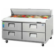 Everest Refrigeration EPBNWR2-D4 Drawered Sandwich Prep Table Two-section 59-1/8"W