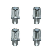 BK Resources BK-SSQAF-4 Bullet Foot Stainless Steel Over White Metal Fits 1-1/2" OD Square Tubing