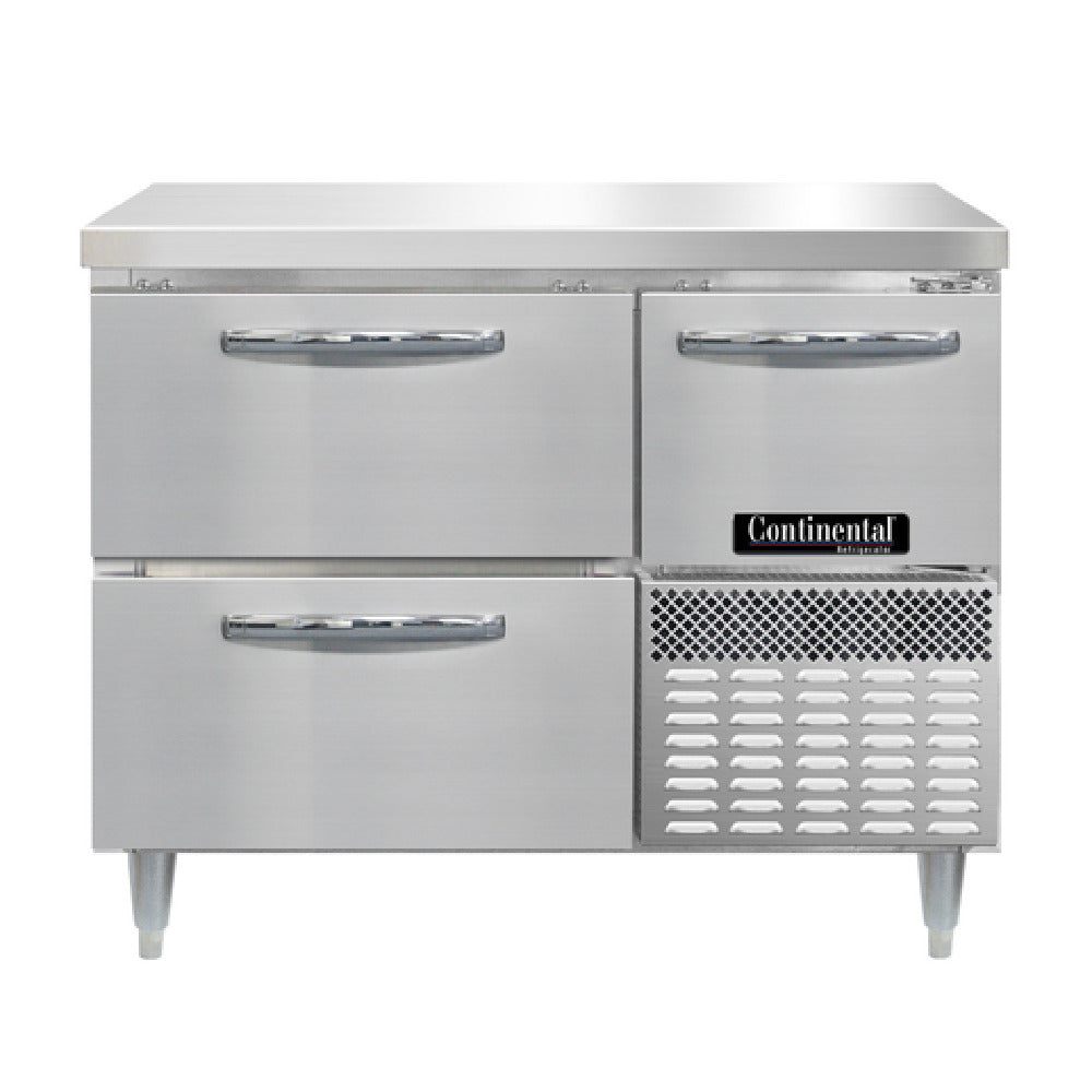 Continental Refrigerator DRA43NSS-D Designer Line Refrigerated Base Worktop Unit