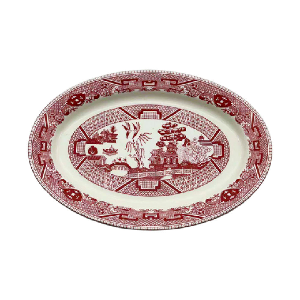 Cameo China 688-83 Pink Willow Platter 8-1/4" X 6" X 7/8"H (21 Cm X 15 Cm X 2.1 Cm)
