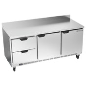 Beverage Air WTRD72AHC-2 Worktop Refrigerator Three-section 35-1/2" Working Height