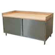 BK Resources CMBT-3072H Chef Table Cabinet Base With Hinged Doors 72"W X 30"D X 39"H Overall Size