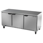 Beverage Air WTR72AHC-FLT Worktop Refrigerator Three-section 72"W