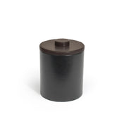 FOH RIB057BKL21 2qt Round London Ice Bucket Black With Brown Lid Includes One RIB014BKL21-BTM 2qt Round London Ice Bucket Base Black