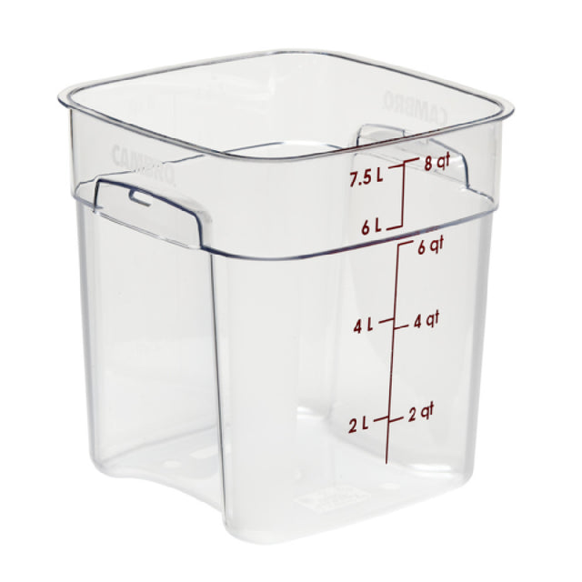 Cambro 8SFSPROCW135 CamSquare® FreshPro Food Container 8 Qt. 9"L X 9"W X 9-3/5"H