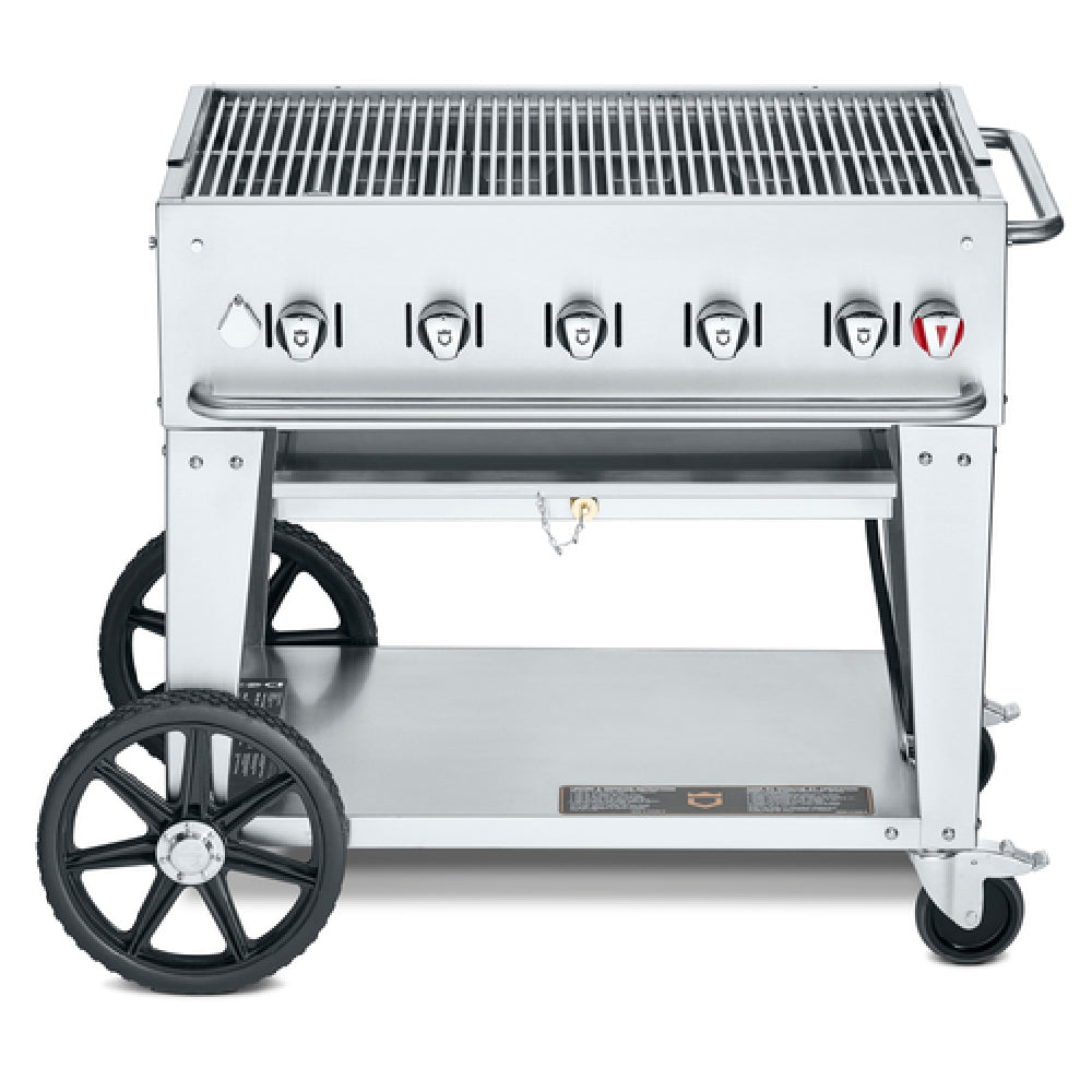 Crown Verity CV-MCB-36LP Mobile Outdoor Charbroiler LP Gas 34" X21" Grill Area