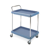 Metro BC2030-2DMB Quick Ship Deep Ledge Utility Cart 2-tier With Open Base 32-3/4"W X 21-1/2"D X 41"H