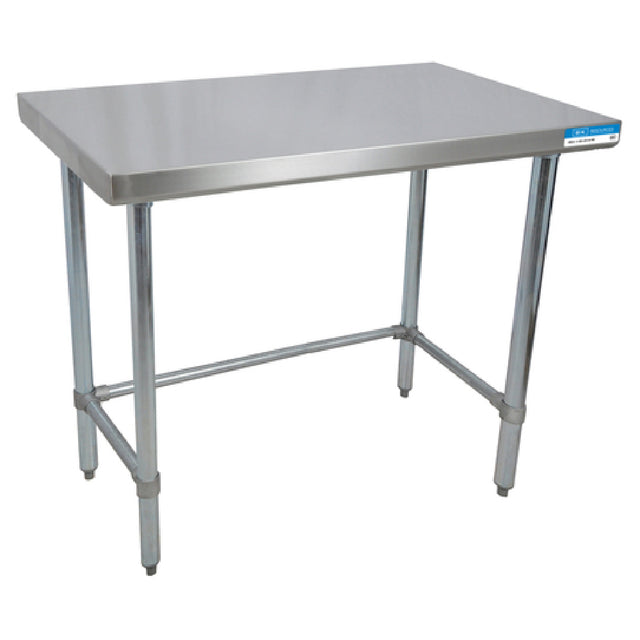 BK Resources CTTOB-3030 Work Table 30"W X 30"D X 34-3/4"H Overall Size 16/304 Stainless Steel Flat Top