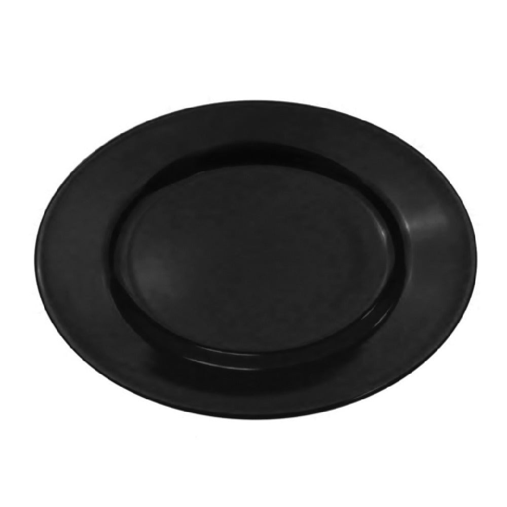 CAC China LV-12-BLK Las Vegas Platter 10-3/8" X 7-1/8" X 1-1/4"H Oval