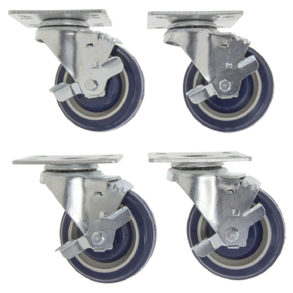 Hubert 22856 - Caster Kit, 4" Dia., 300 Lb. Capacity Per Caster