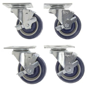 Hubert 22856 - Caster Kit, 4" Dia., 300 Lb. Capacity Per Caster