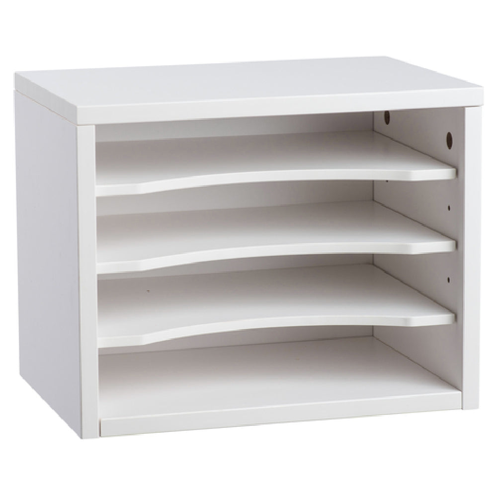 Alpine Industries ADI502-01-WHI Desk Organizer Stackable With Removable Shelves