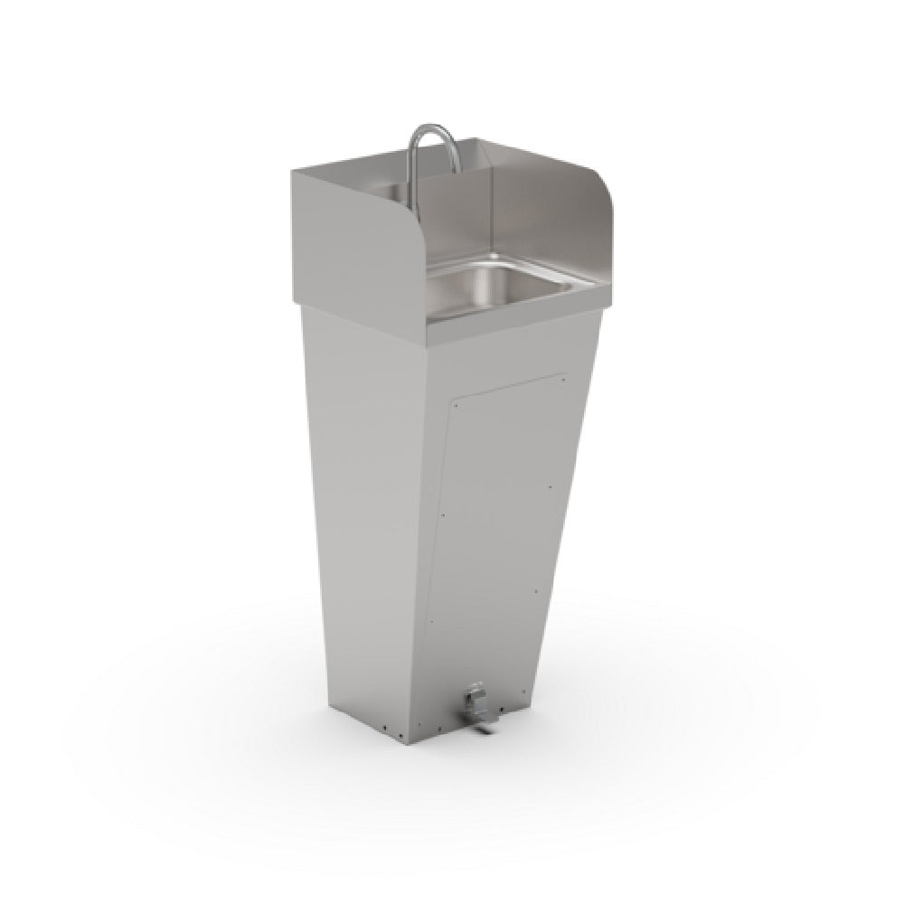 John Boos PBHS-F-1410-FV1-T-SSLR-X Pro-Bowl Hand Sink Floor Mount Tappered Pedestal