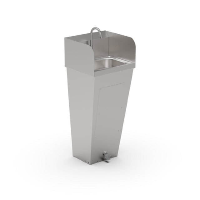 John Boos PBHS-F-1410-FV1-T-SSLR-X Pro-Bowl Hand Sink Floor Mount Tappered Pedestal
