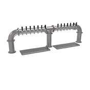 Glastender PB-14-SS Pipe Bridge Draft Dispensing Tower Countertop (14) Stainless Steel Faucets (handles Not Included)