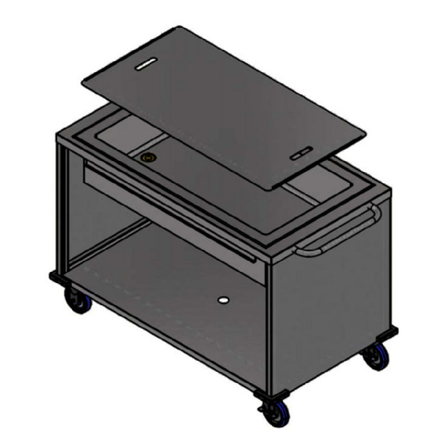 Winholt SS-BC-2748-INSULIB-HDC Mobile Grab And Go Ice Cart 28.6"W X 53.2"L X 35.1"H
