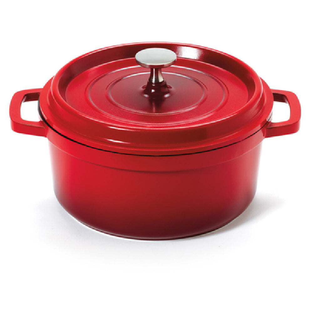 GET Enterprises CA-011-R/BK Heiss™ Induction Dutch Oven 2-1/2 Qt. (2-4/5 Qt. Rim Full) 7-7/8" Dia. X 3-1/2"H
