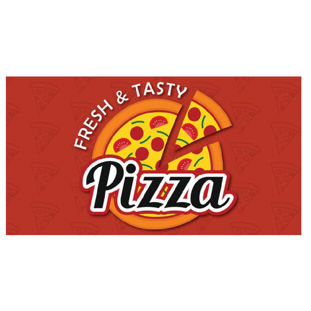 Hubert 18229 - Expressly HUBERT® Vinyl Magnetic Red "Fresh & Tasty Pizza" - 49L X 26H