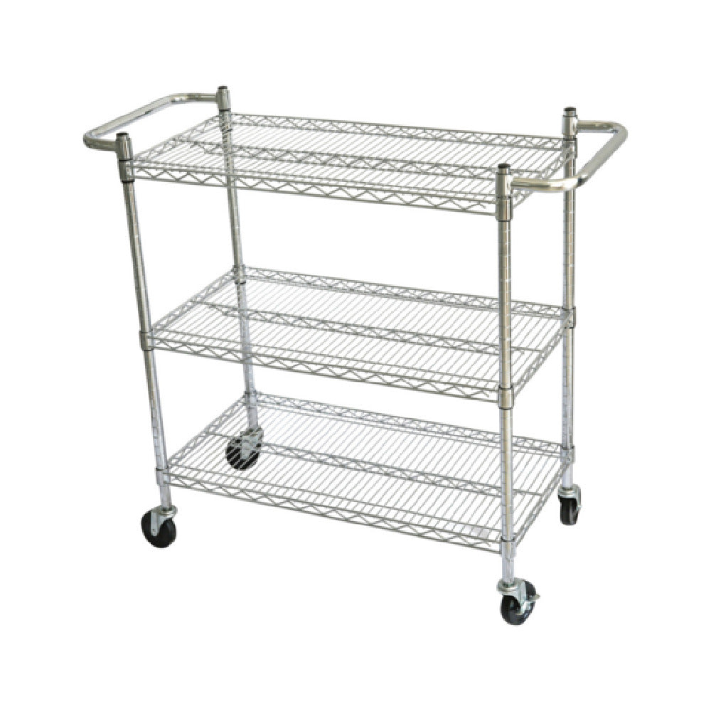 CAC China ACCW-2448S Utility Cart 48"L X 24"W X 42"H 3-tier