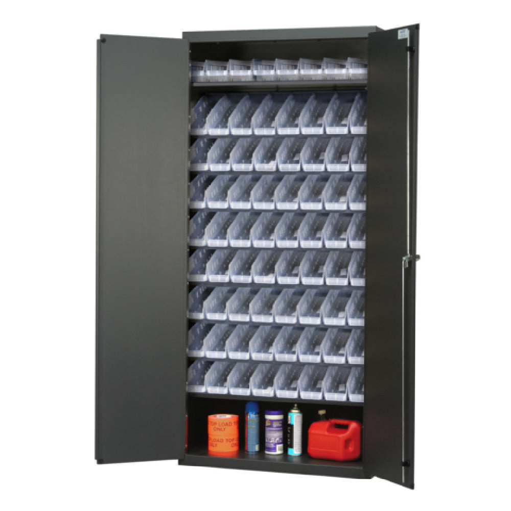 Quantum QPR-101CL Heavy-Duty 36" Bin Cabinet 36"W X 18"D X 78"H 400 Lb. Capacity Per Shelf