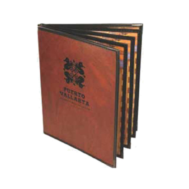 Menu Solutions RS180BA Menu Cover Holds 4-1/4" X 11" Insert Six Panel Booklet