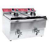 Admiral Craft DF12L2S - Double Deep Fryer, 16 Lb Capacity Per Tank, Electric