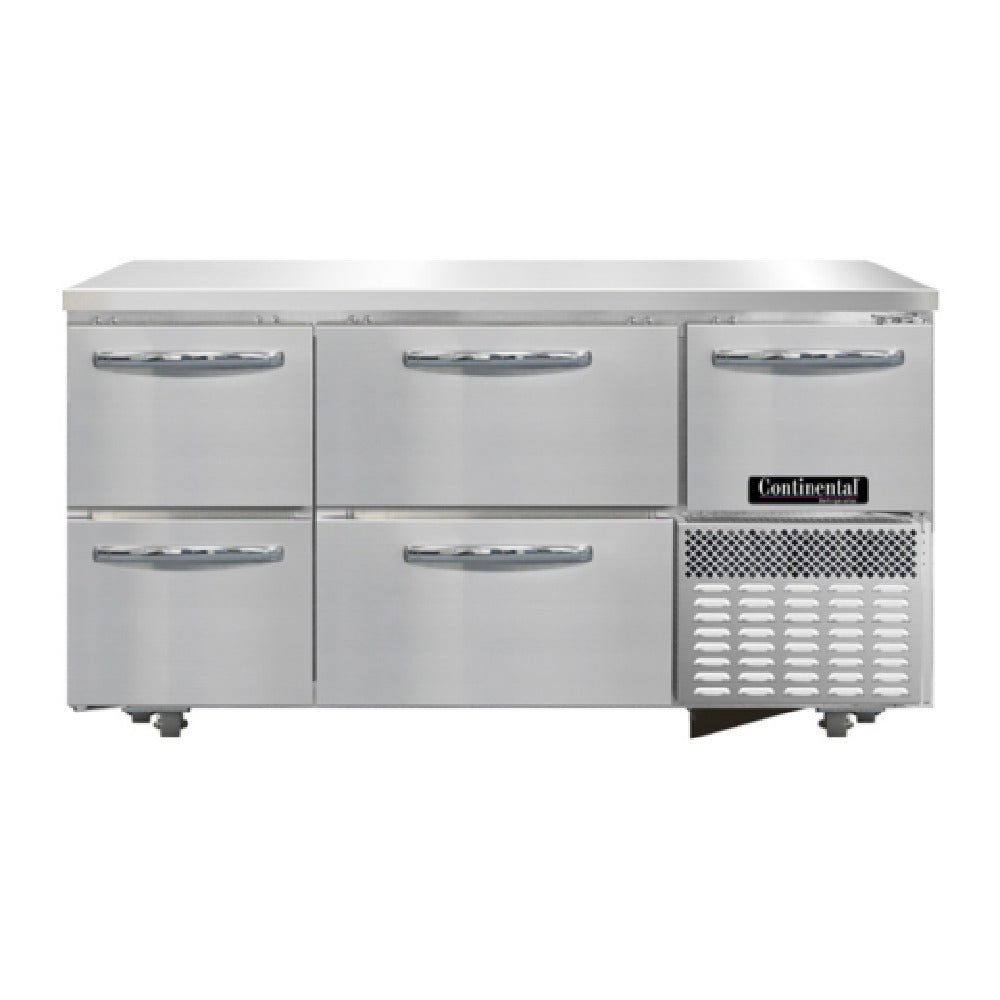 Continental Refrigerator FA60SN-U-D Undercounter Shallow Depth Freezer Base 60"W