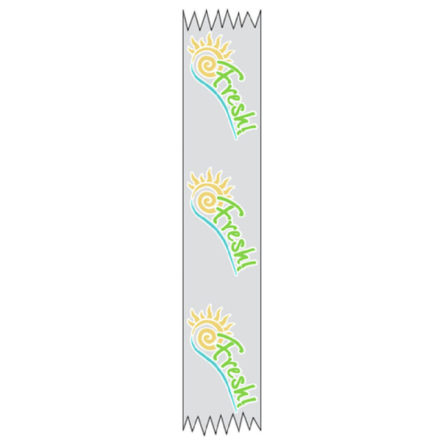 Hubert 80178 - Merchandising Food Tape, "Fresh" With Sun Design, 1" X 500' Roll