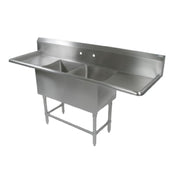 John Boos 42PB1620-2D18 Pro-Bowl Sink 2-compartment 71-1/4"W X 25-1/2"D X 44-1/16"H Overall Size
