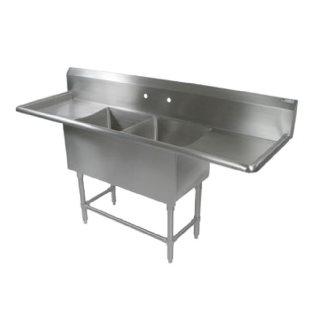 John Boos 42PB204-2D24 Pro-Bowl Sink 2-compartment 91-1/4"W X 25-1/2"D X 44-1/16"H Overall Size