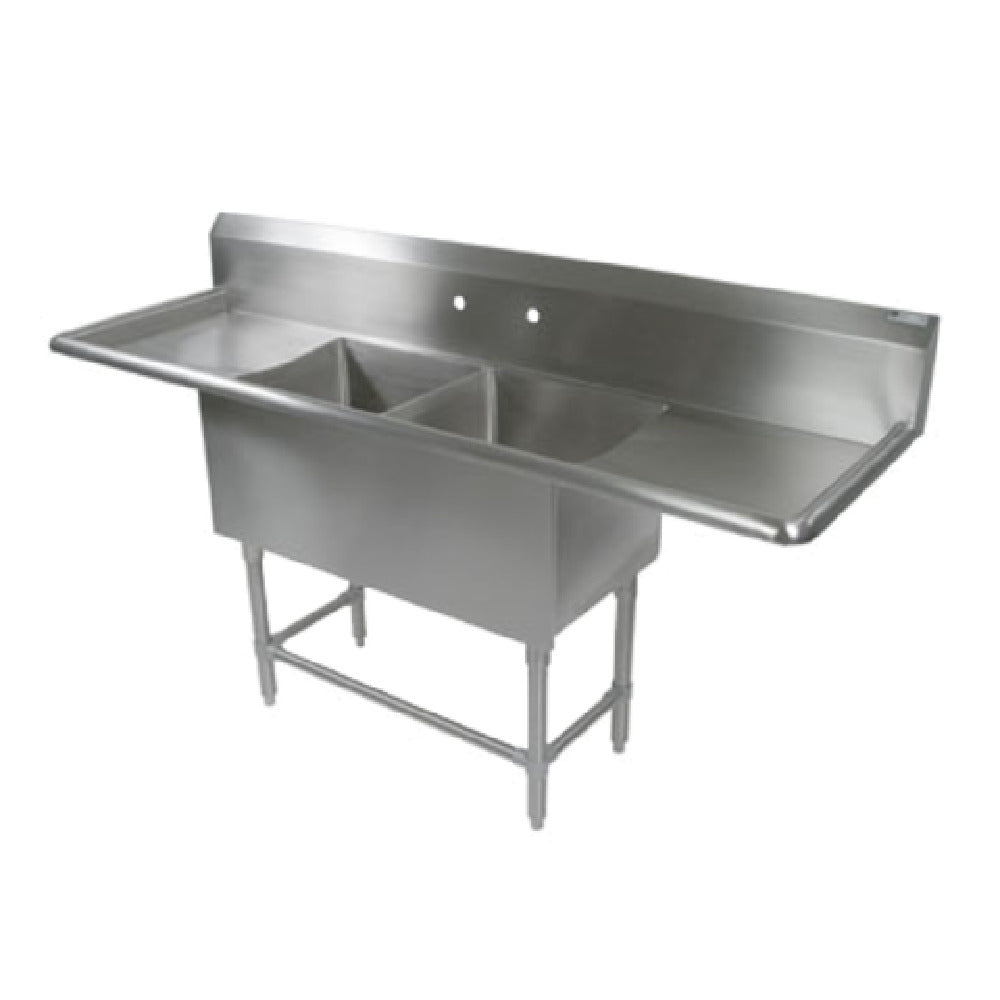 John Boos 2PB20-2D24 Pro-Bowl Sink 2-compartment 91-1/4"W X 25-1/2"D X 44-1/16"H Overall Size