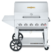 Crown Verity CV-MCB-36PKG-LP Mobile Outdoor Charbroiler LP Gas 34" X 21" Grill Area