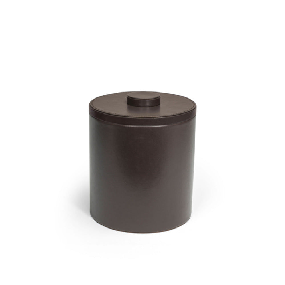 FOH RIB017BRL21 3.5qt Round London Ice Bucket Brown With Brown Lid Includes One RIB017BRL21-BTM 3.5qt Round London Ice Bucket Base Brown
