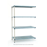 Metro AQ576G3 - MetroMax® Q Add-On Shelving Unit, 72"W X 24"D X 63"H, (4) Quick-adjust Shelves With Removable Polymer Open-grid Shelf Mats And Epoxy Coated One-piece Steel Frames