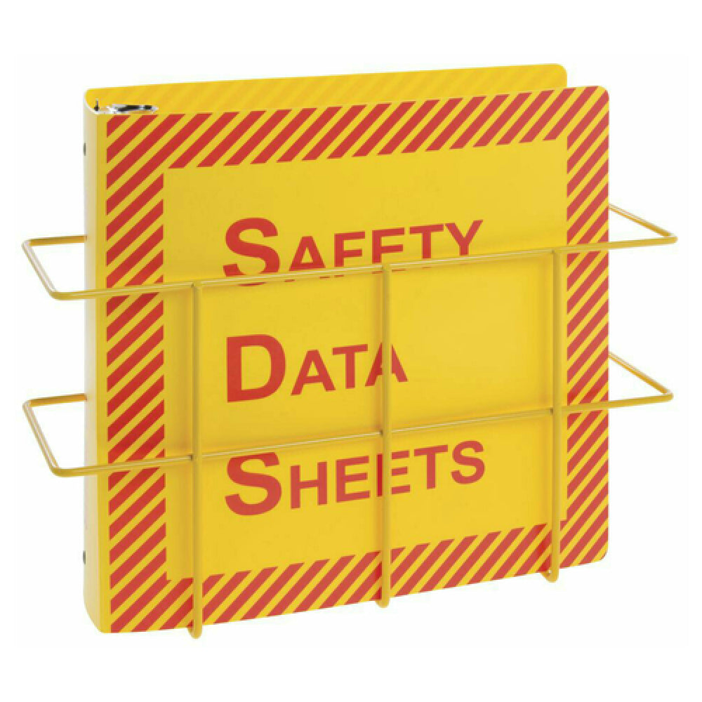 Hubert 69957 - Right-To-Know Center, 14-1/4" X 4-3/4" X 12"H Overall, Includes 3" "Safety Data Sheets" Binder & Wire Wall Rack