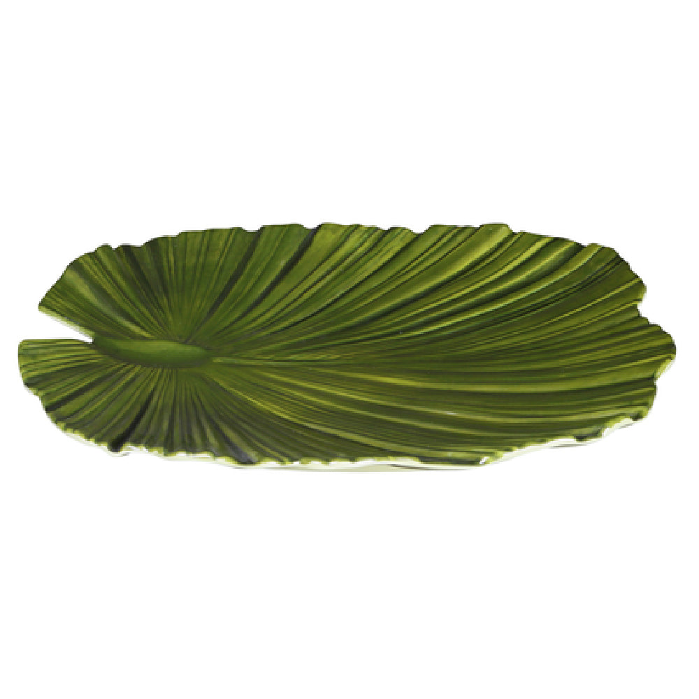 Elite Global Solutions M14PL-DG Platter 14"L X 13-1/2"W X 1-3/4"H Palm Leaf Shape